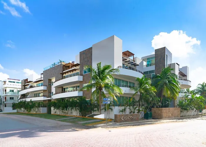 Beachfront Penthouse With 3 Bedrooms & Ocean View - Nubes * Playa del Carmen