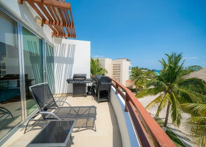 Beachfront Penthouse With 3 Bedrooms & Ocean View - Nubes Hébergement de vacances Playa del Carmen